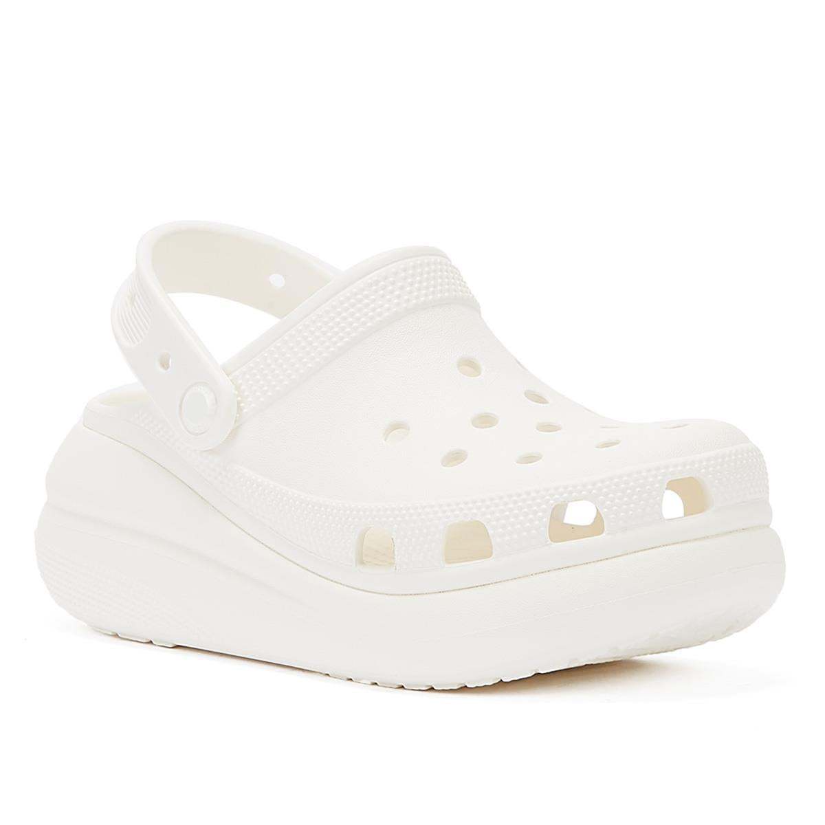Crocs Classic Crush Clog Womens White Sandal