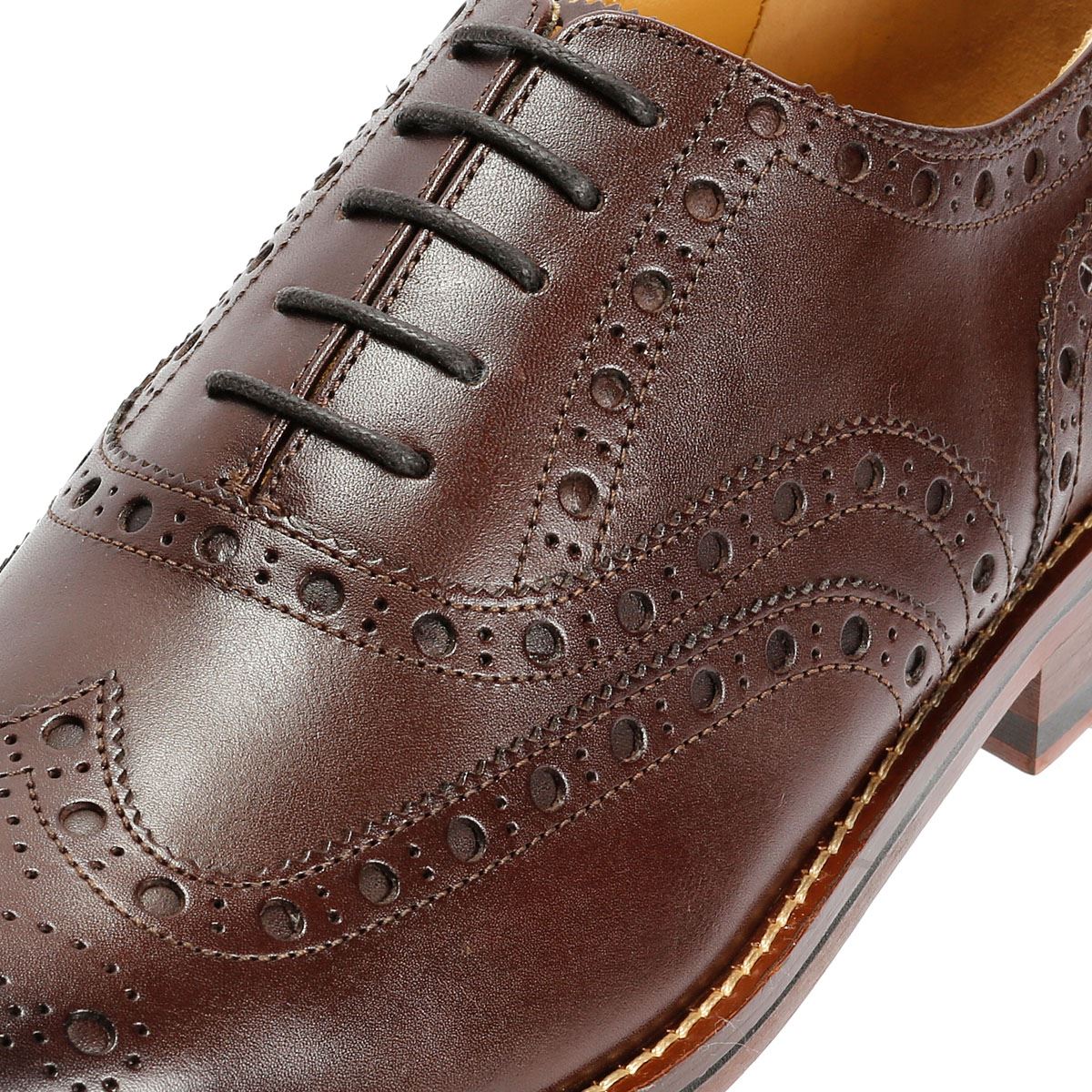 Chapman & Moore Oxford Brogue Leather Men's Mahogany Shoes