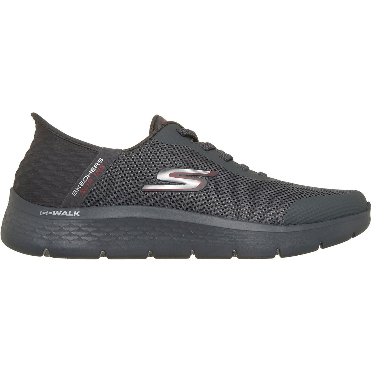 Skechers GO WALK Flex Hands Up Textile Men's DARK GREY Trainers