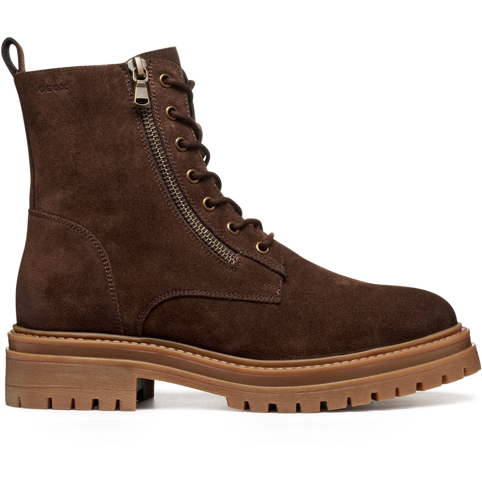 Geox D Iridea F Leather Women's Dark Brown Boots