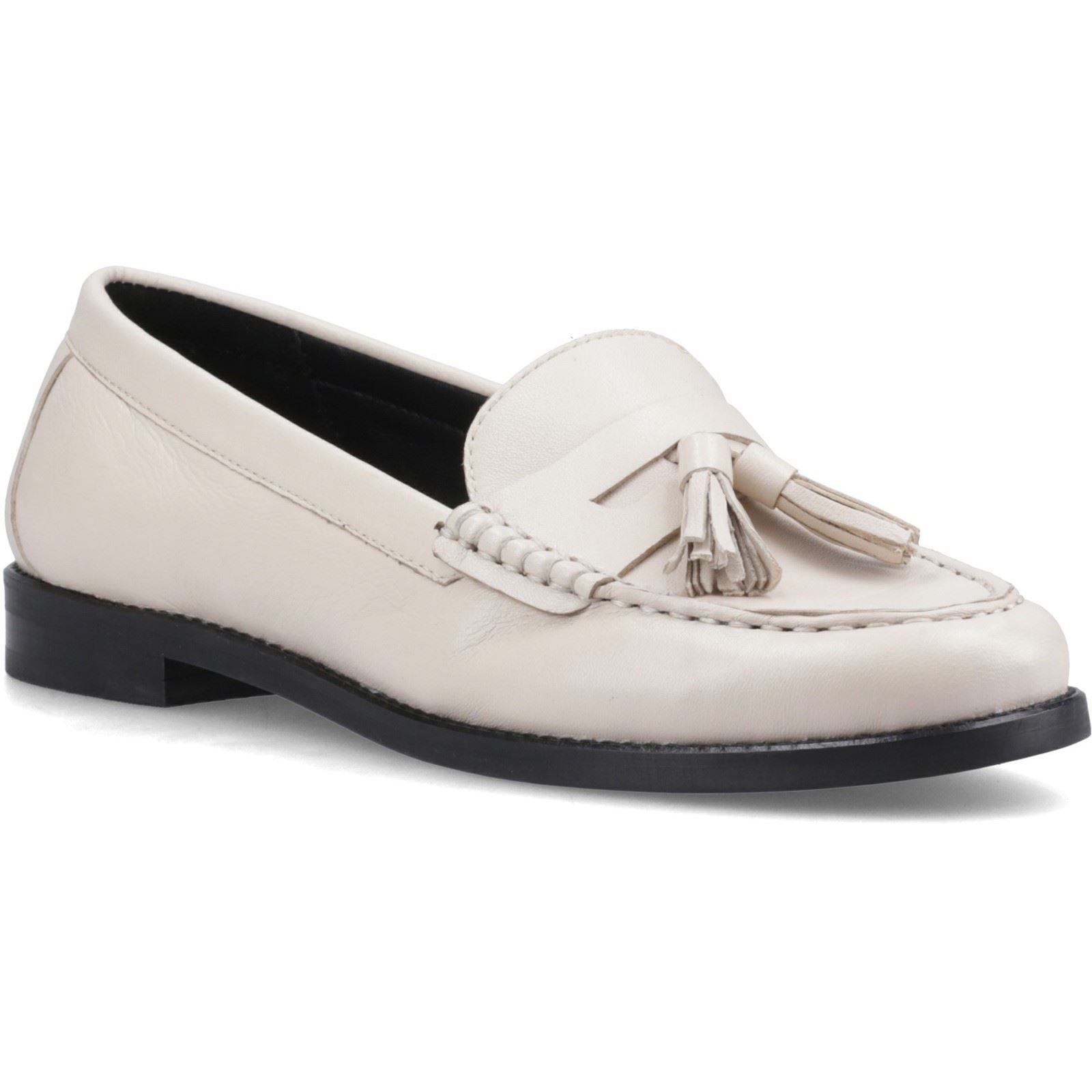 Hush Puppies Connie Leather Women's Cream Loafers