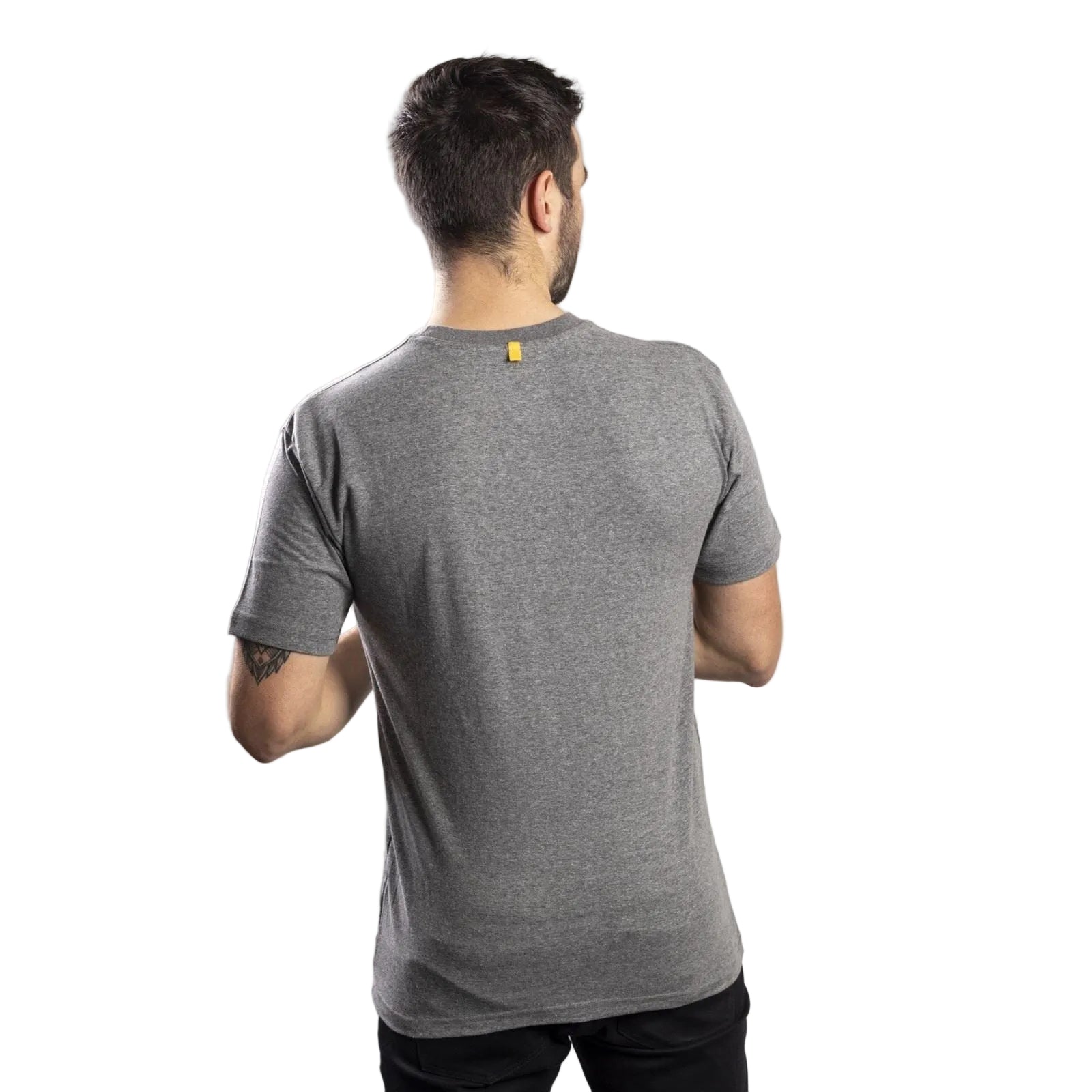 Caterpillar Trademark Logo Cotton Men's Grey T-Shirt