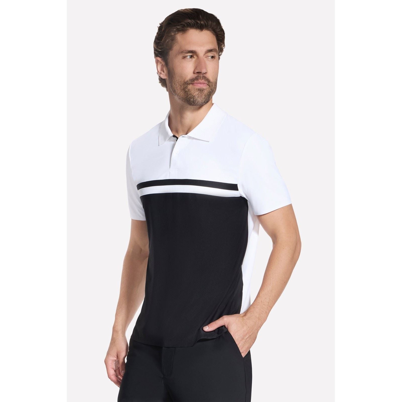 Skechers Skechers Ace Tour Polo Polyester Men's White Polo Shirt