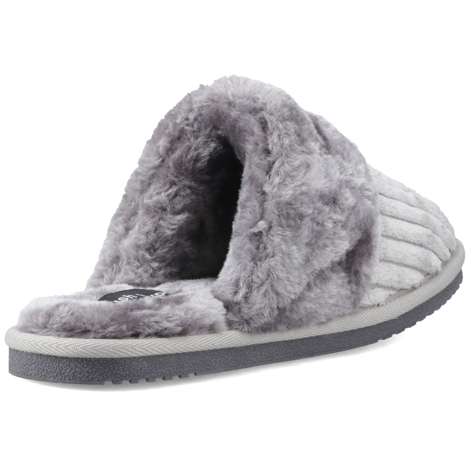 Hush Puppies Arianna Cord Polyester Women's Grey Slippers