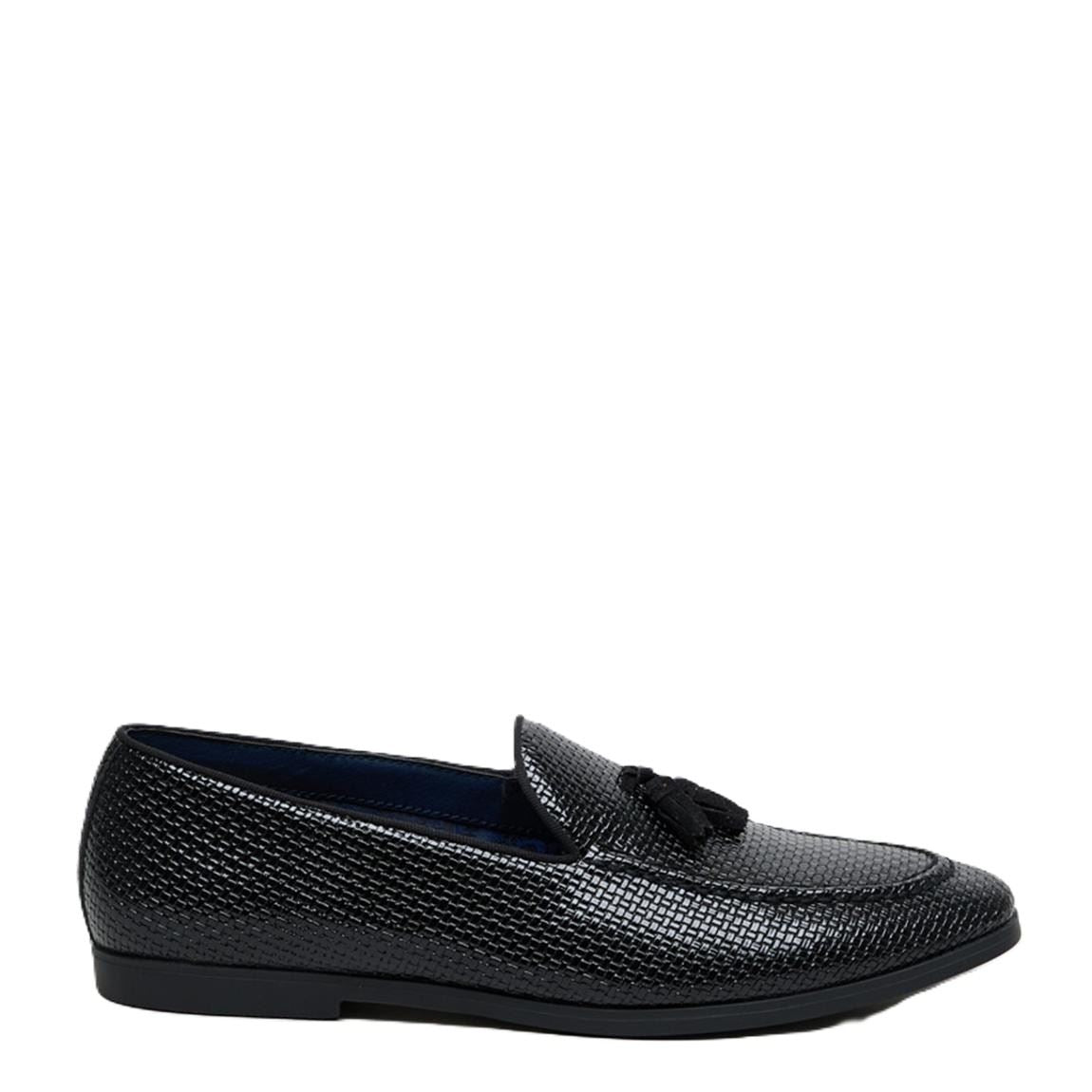 Antique Rogue Henry Patent PU Leather Men's Black Loafers