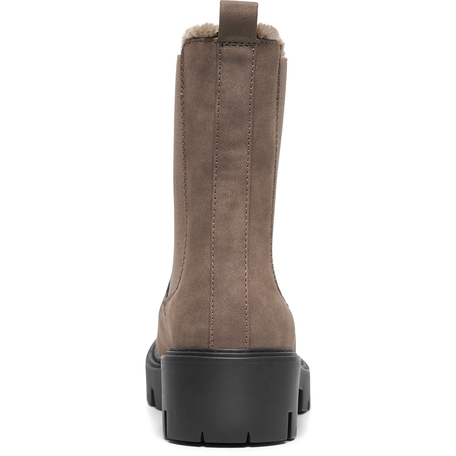 ONLY BETTY-9 WARM LINED Polyurethane Women's Brown Stone Heeled Ankle Boots