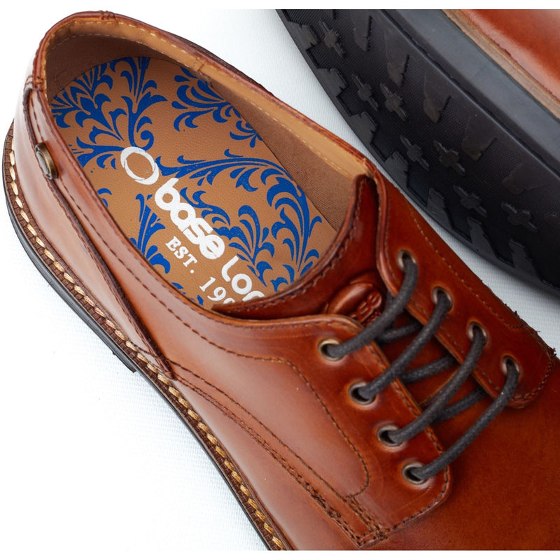 Base London Durham Leather Men's Burnt Tan Lace-Up Shoes