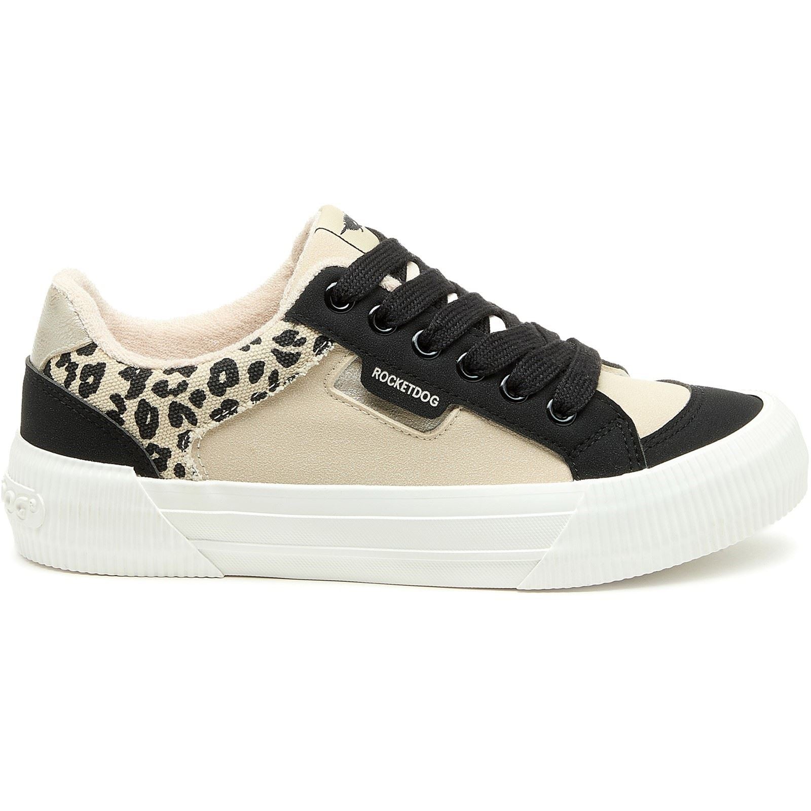 Rocket Dog Cheery Blocked Cotton Women's Beige/Black Trainers
