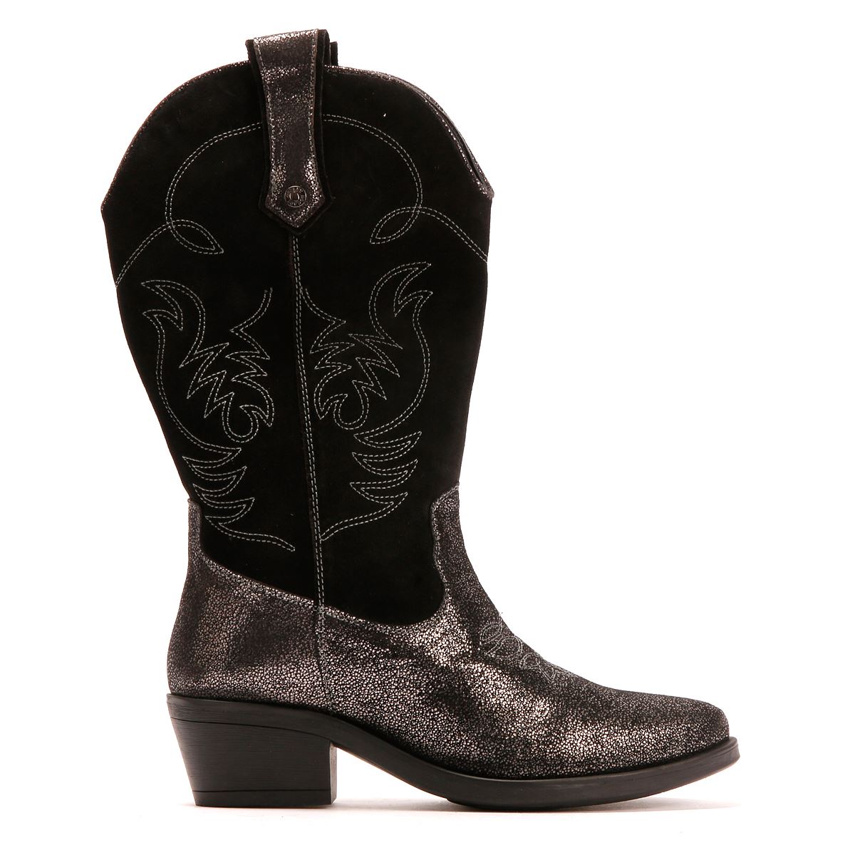 Osprey London The Louisiana Leather Women's Black/Gunmetal Boots