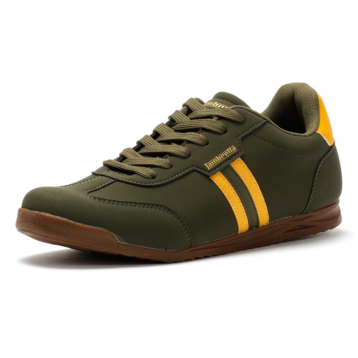Lambretta Tackle Men's Khaki/Gold Trainers