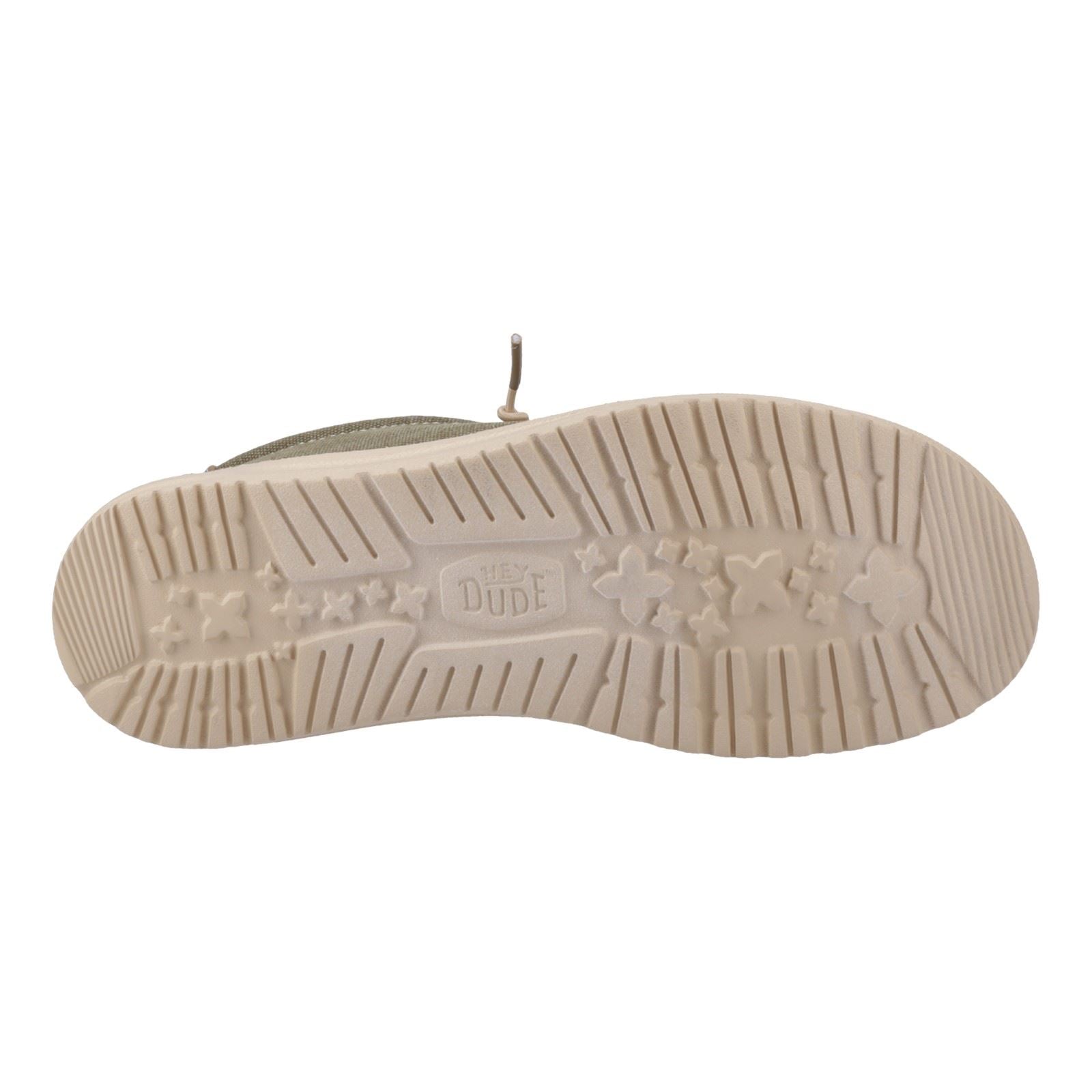 HEYDUDE Wally Workwear Synthetic Blend Men's Dusky Green/Irish Cream Moccasins Shoes