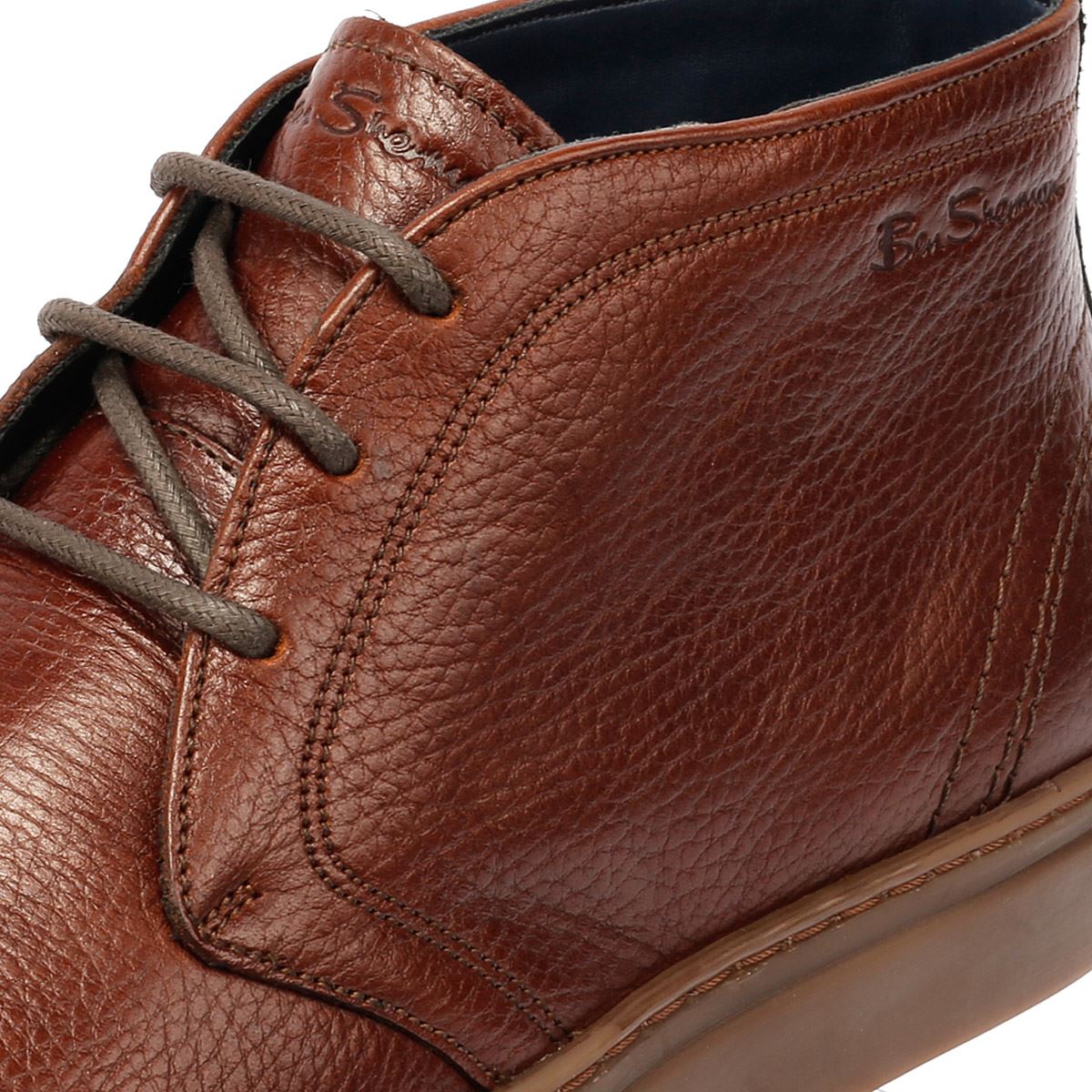 Ben Sherman Parka Leather Men's Brown Boots
