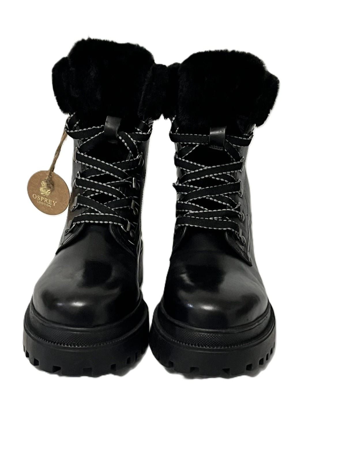 Osprey London The Budapest Leather Women's Black Boots