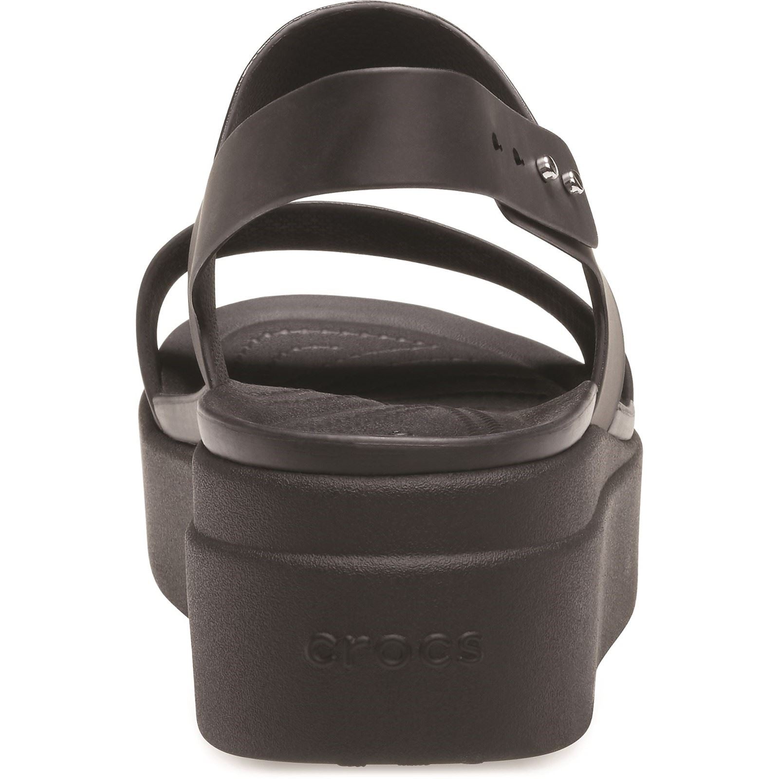 Crocs Brooklyn Low Wedge Synthetic Women's Black Sandals