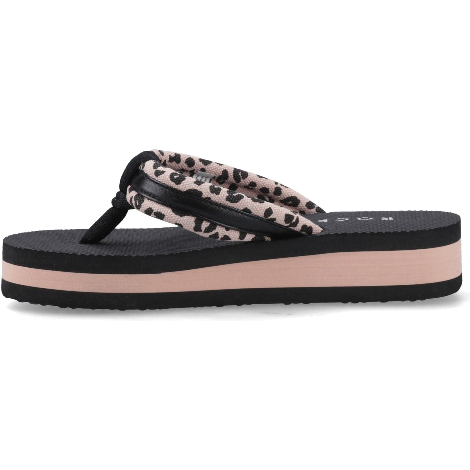 Rocket Dog Monica Leon Leopard Textile Women's Light Pink Flip Flops