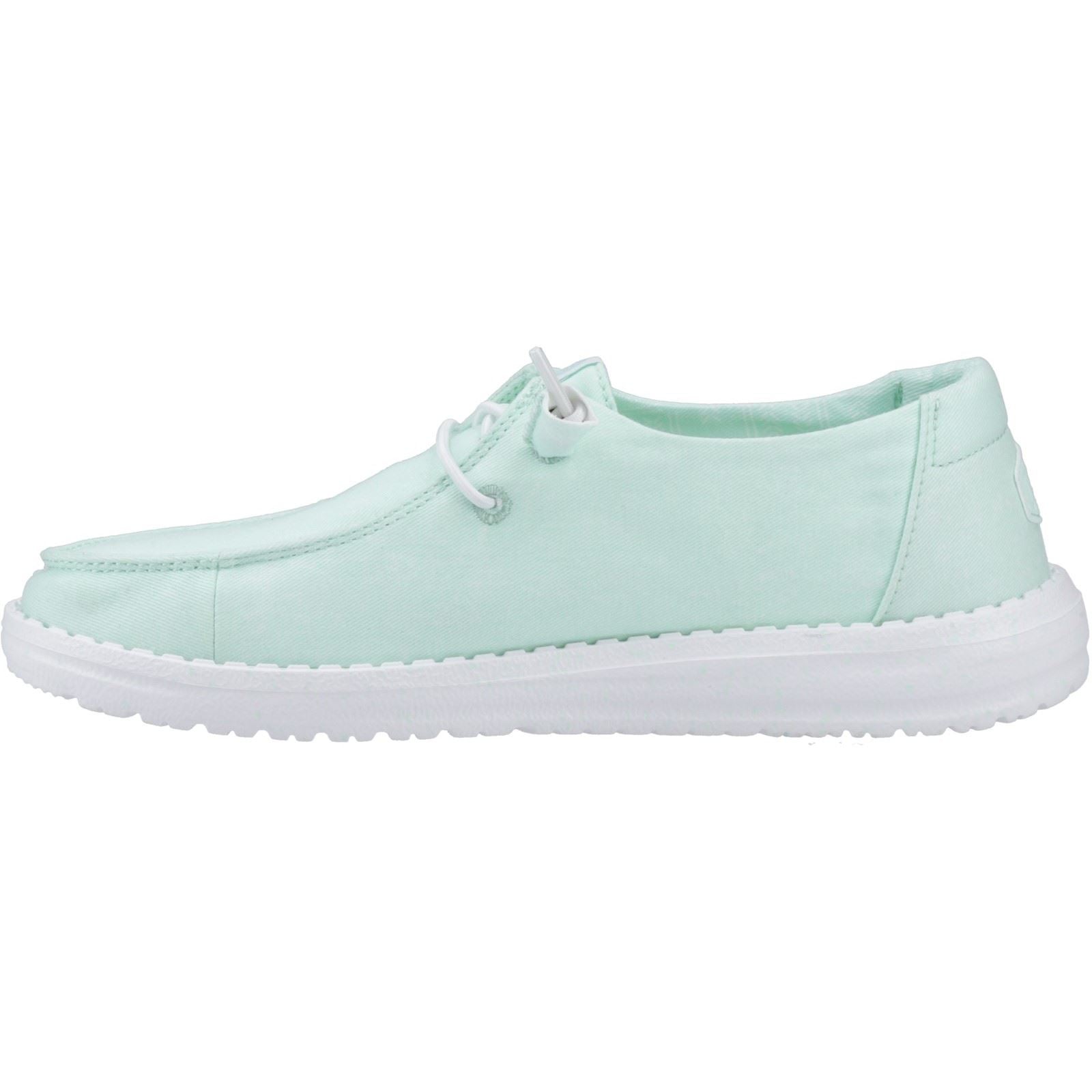 HEYDUDE Wendy Canvas 100% Cotton Women's Bay Blue Moccasins Shoes
