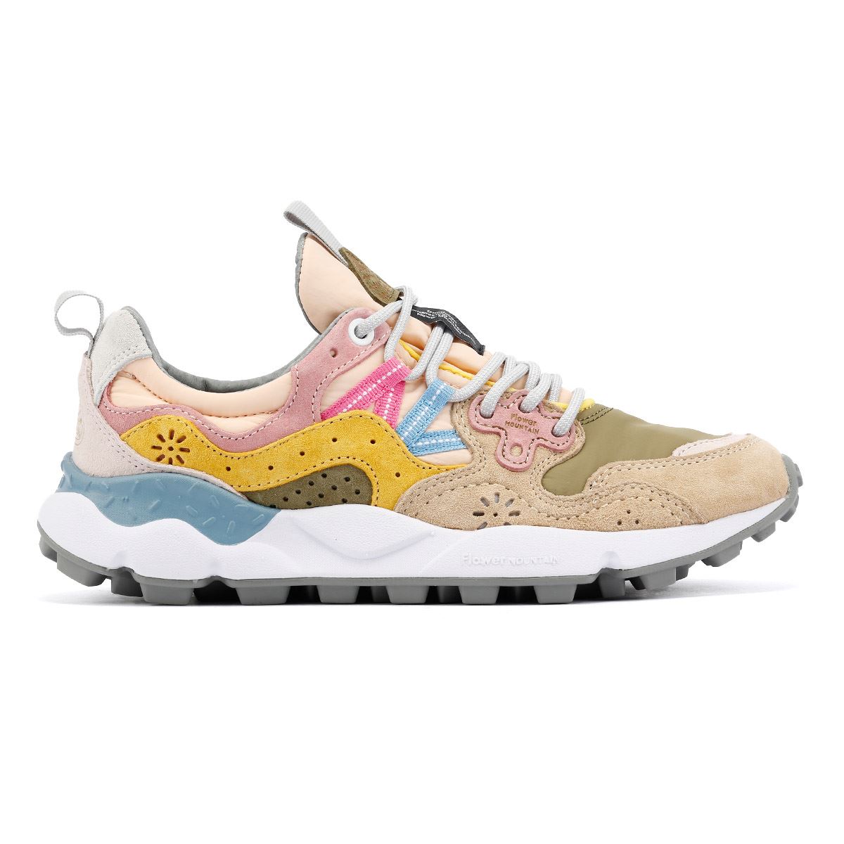 Flower Mountain Yamano 3 Women's Khaki/Pink Trainers