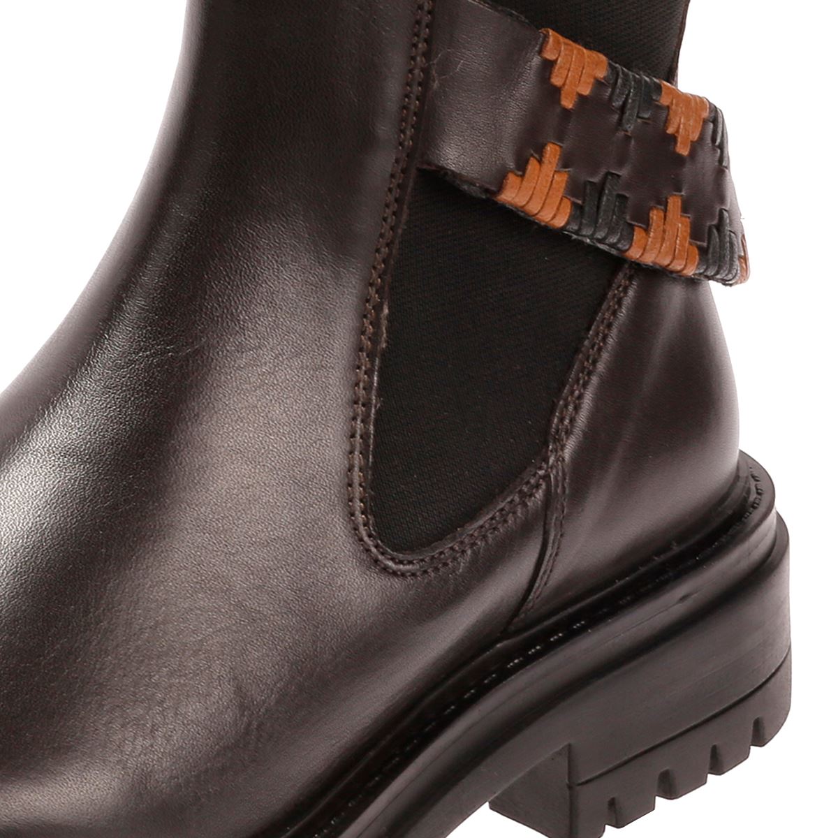 Osprey London The Guildford Chelsea Leather Women's Chocolate Boots