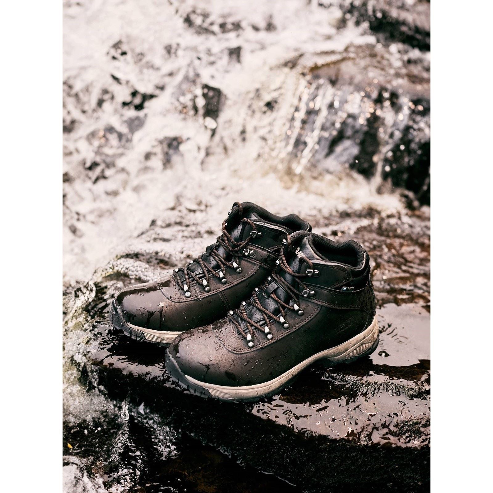 Hi-Tec Eurotrek Lite Waterproof Faux Leather Men's Dark Chocolate Hiking Boots