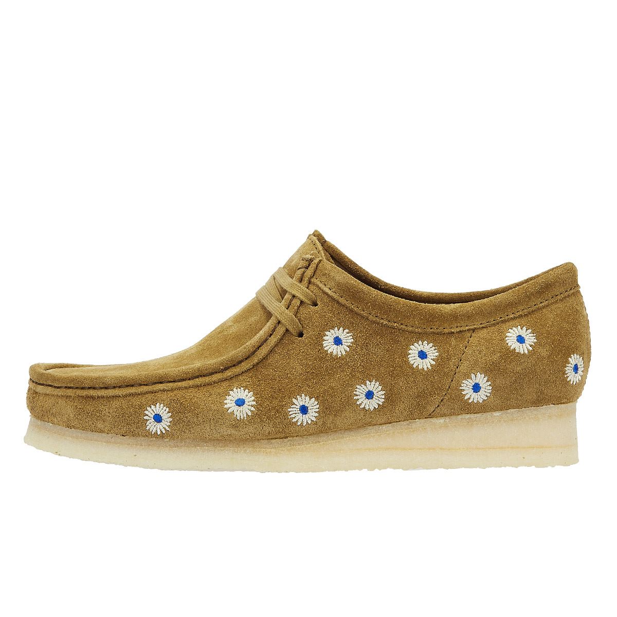 Clarks Originals Wallabee Men's Dark Olive Embroidery Leather Shoes