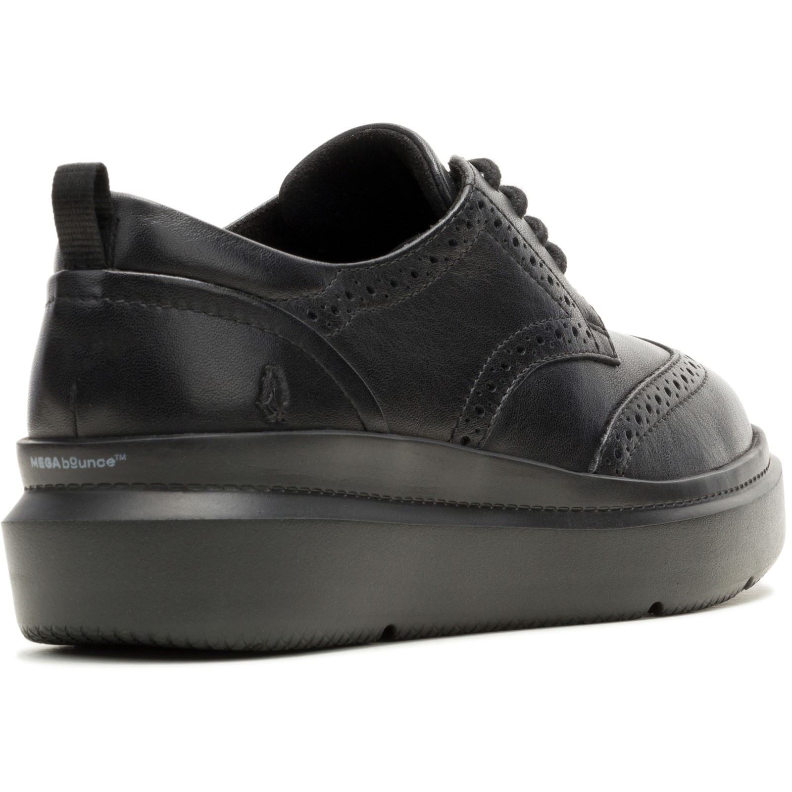 Hush Puppies Joy Leather Women's Black/Black Brogues Shoes