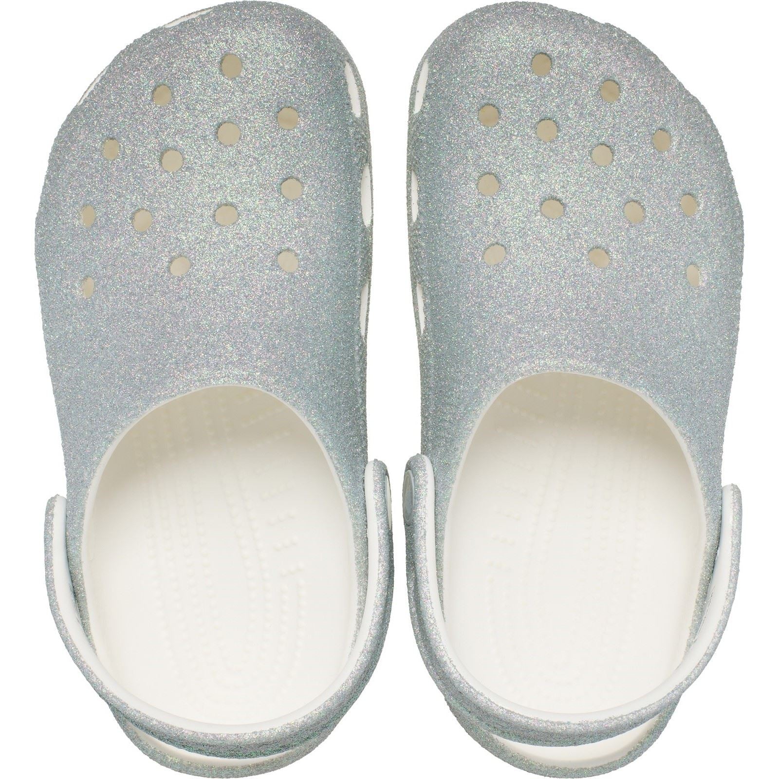 Crocs Classic Glitter Clog Synthetic White Clogs