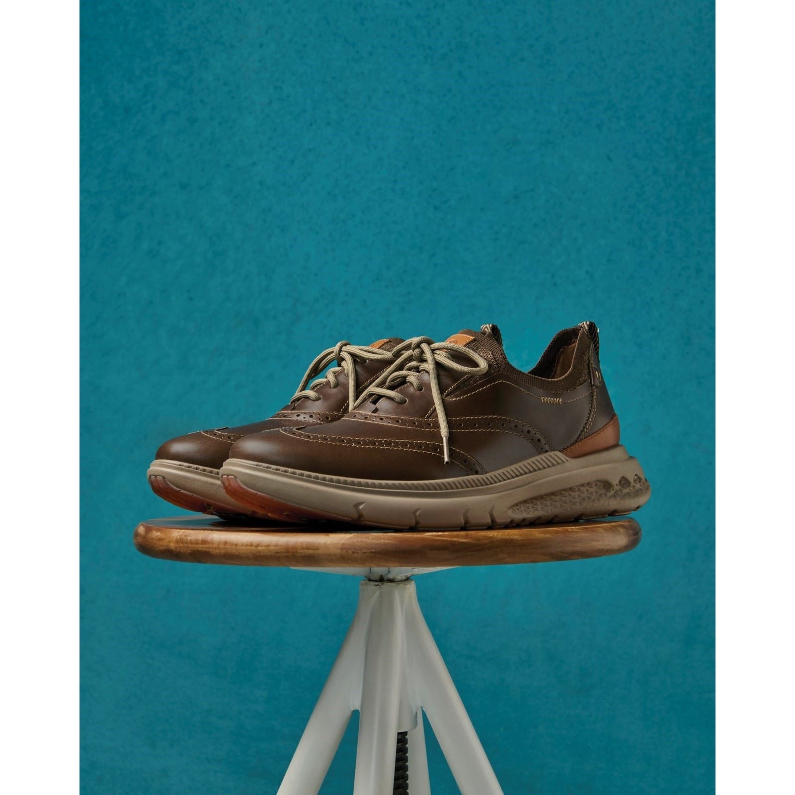 Hush Puppies Excel Leather Men's Fossil Lace-Up Shoes