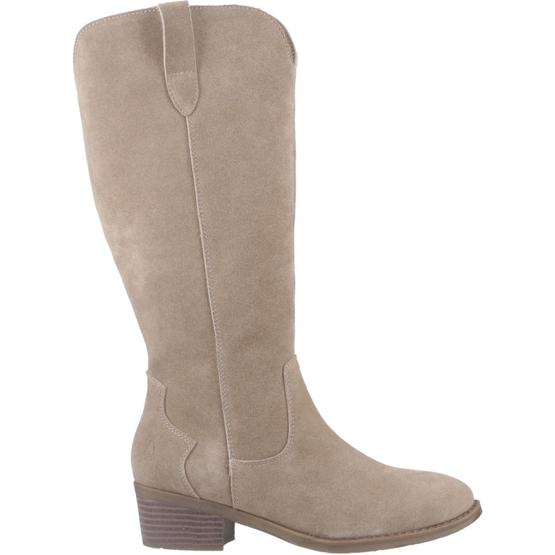 Hush Puppies Isabella Suede Women's Taupe Heeled Knee High Boots