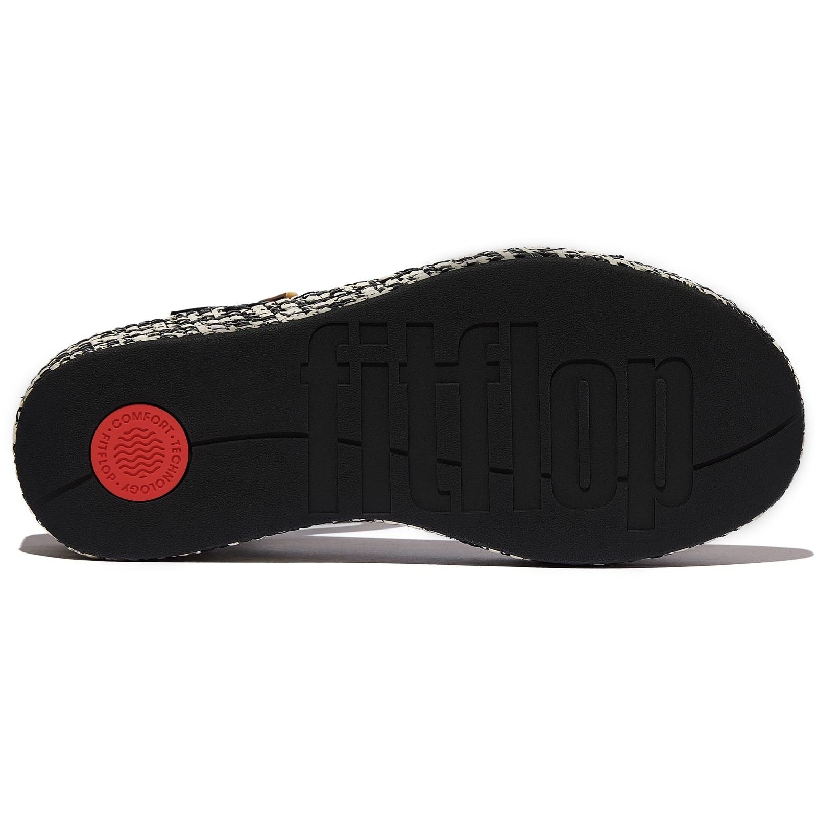 Fitflop Platfforms Wedge Faux Suede Women's Black/Ivory Sandals