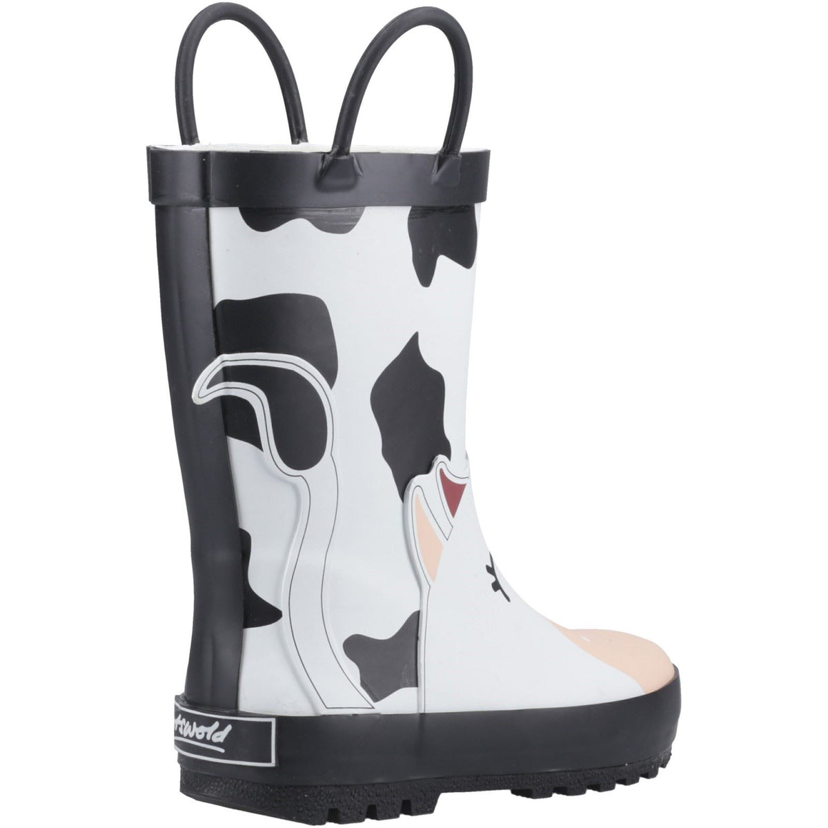 Cotswold Puddle 3D Rubber Unisex Kid's Black/White Wellington Boots