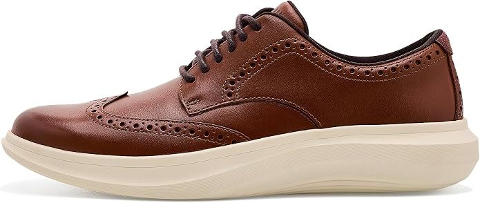 Cole Haan Grand Aerion Wingtip Oxfords Leather Men's British Tan Lace-Up Shoes