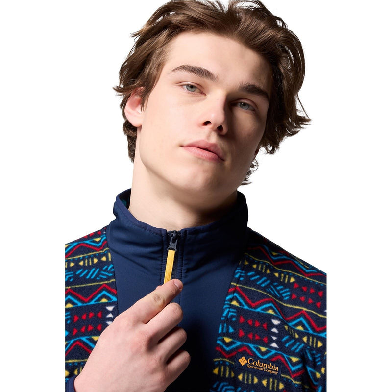 Columbia Sequoia Grove Printed Full Zip Men's Blue Fleece Jacket