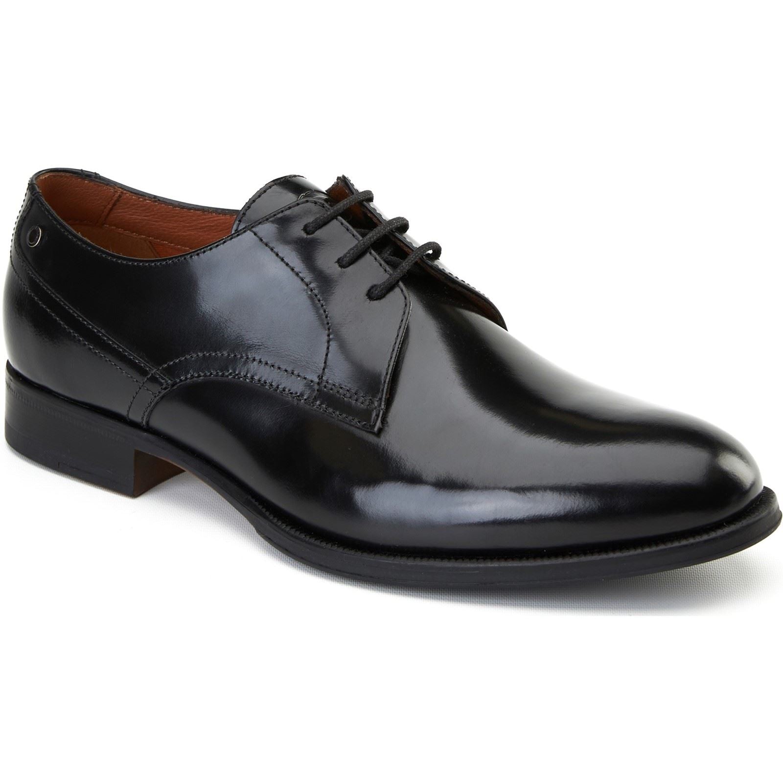Base London Edison Leather Men's Black Lace-Up Shoes