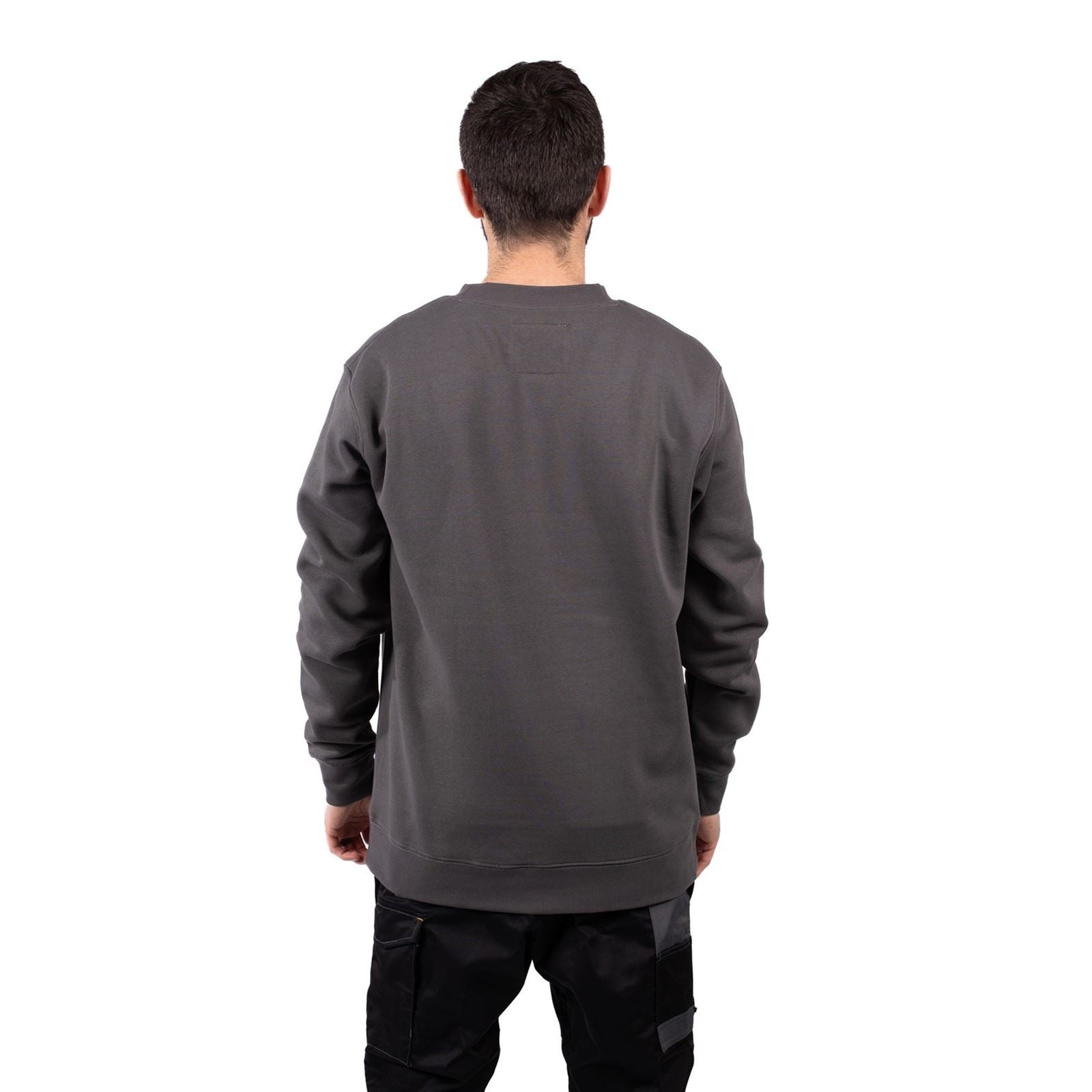 Caterpillar Midweight Crewneck Cotton Men's Grey Sweatshirt