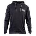 Caterpillar Hooded Long Sleeve Cotton Men's Black T-Shirt