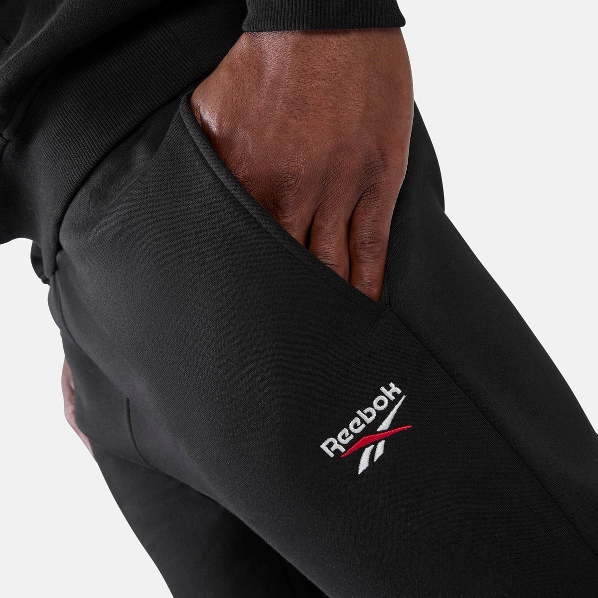 Reebok ID 2-Colour Logo Cuffed Joggers Cotton Men's Black Joggers