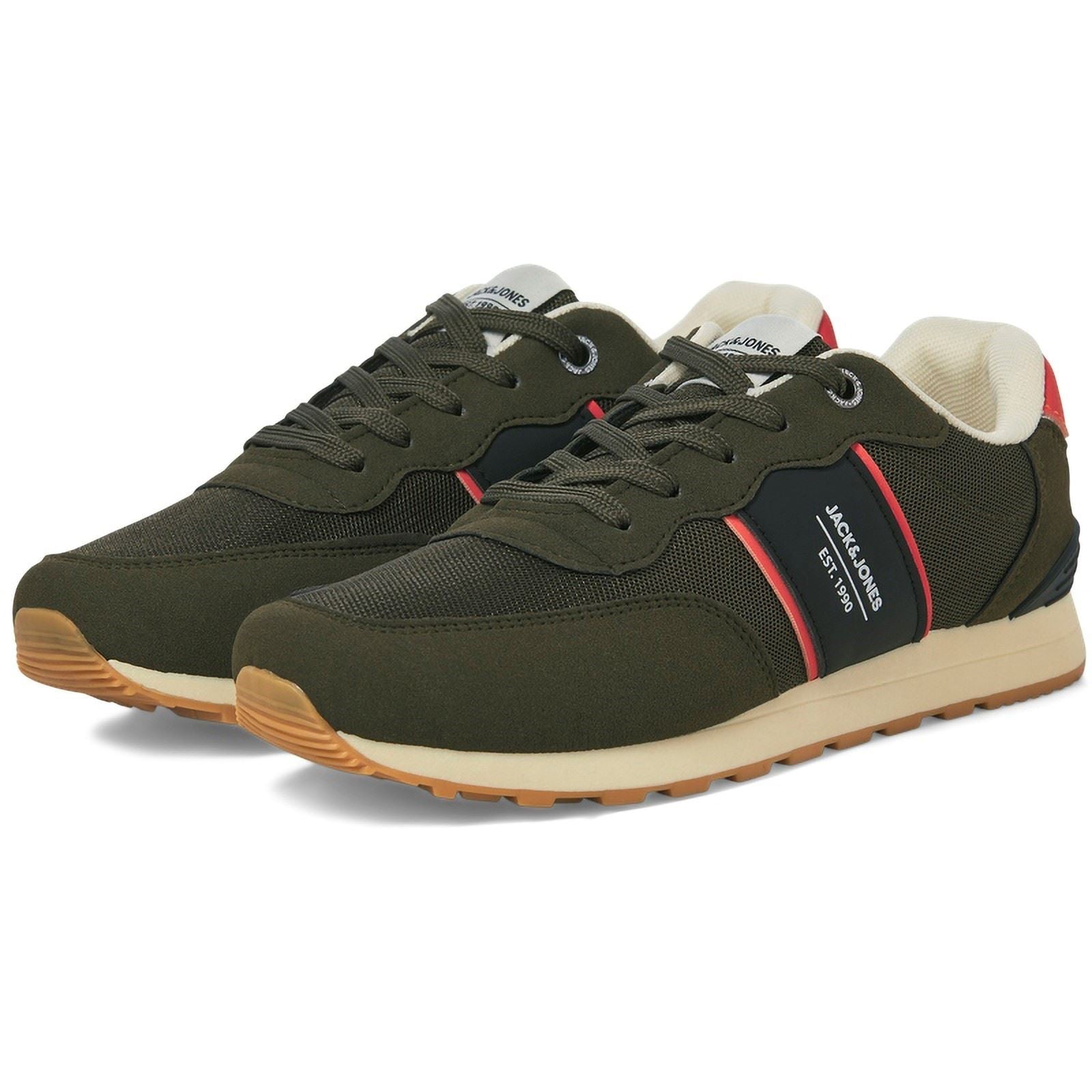Jack & Jones Spirit Runner Synthetic Men's Olive Night Trainers
