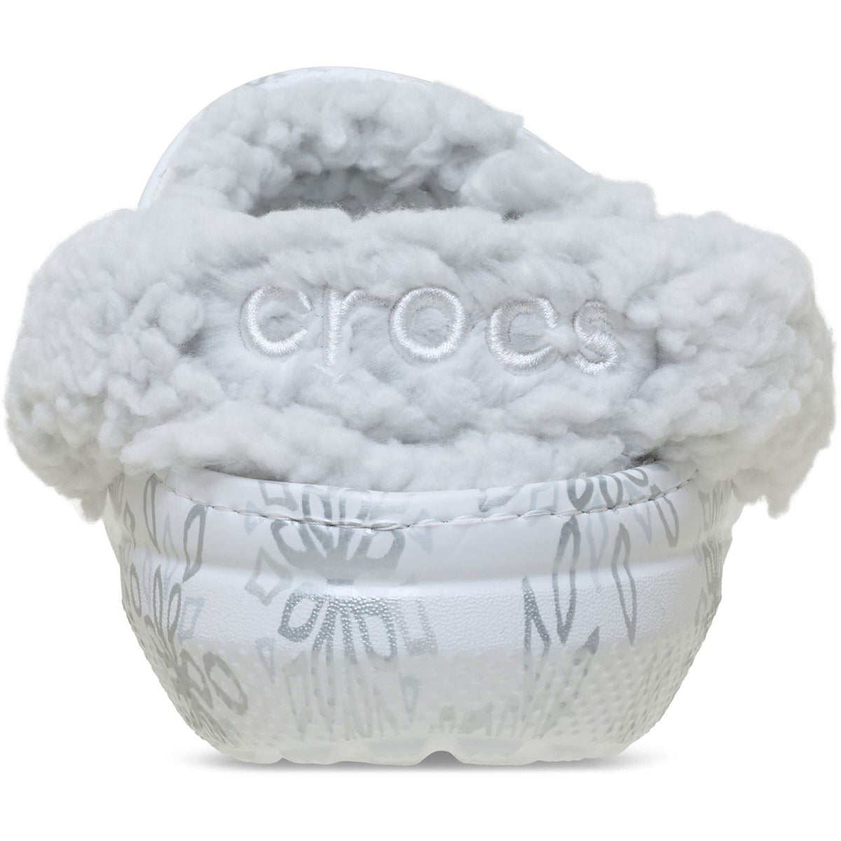 Crocs Classic Fleece Lined Polyester Blend Women's Snow White Clogs