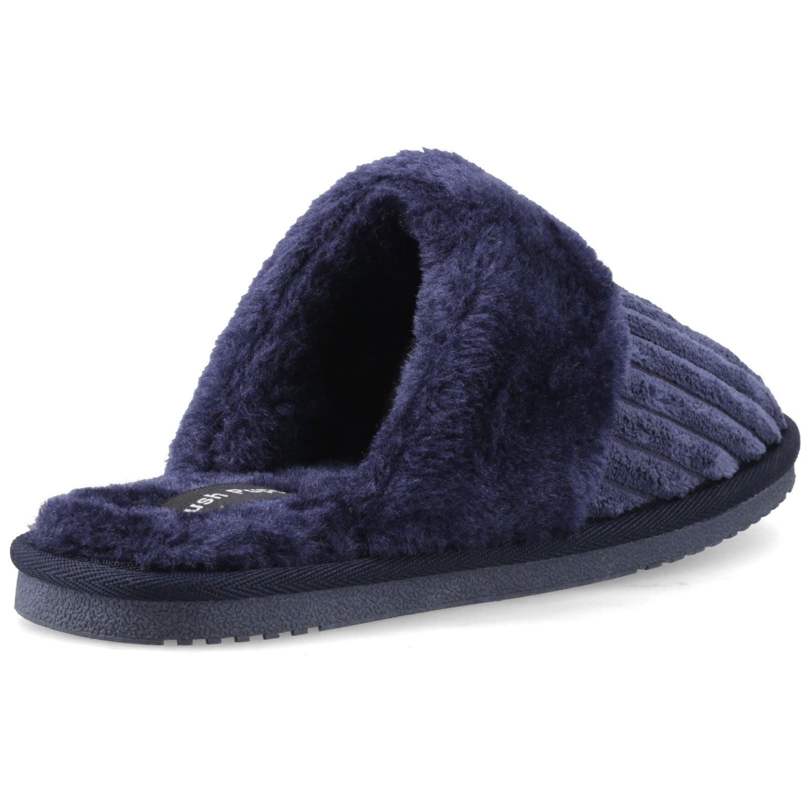 Hush Puppies Arianna Cord Polyester Women's Navy Slippers