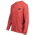 Caterpillar Trademark Banner Long Sleeve Cotton Men's Green T-Shirt