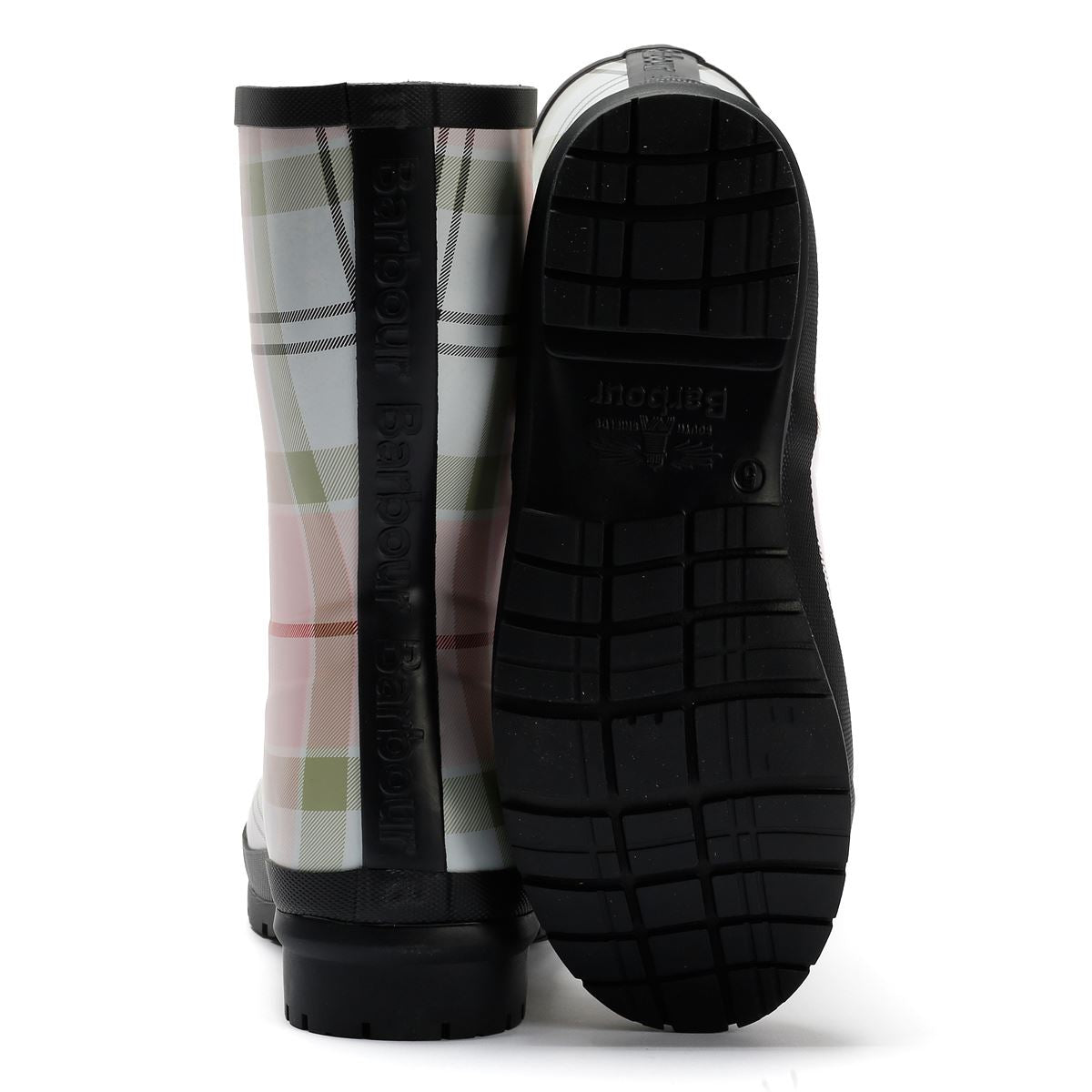 Barbour Banbury Mid Cut Women's Cherry Blossom Tartan Wellington Boots