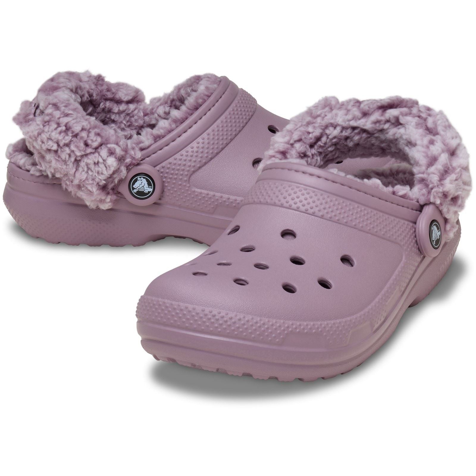 Crocs Classic Fleece Lined Polyester Blend Women's Dusty Lilac Clogs