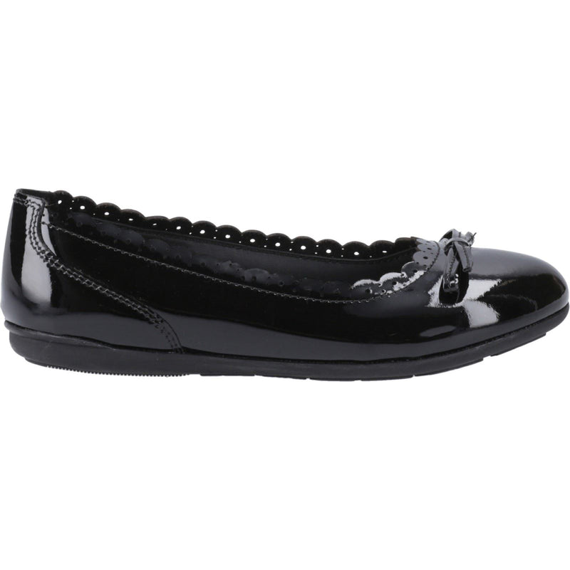Hush Puppies Lillie Ballerina Patent Leather Girls's Black Ballet Flats