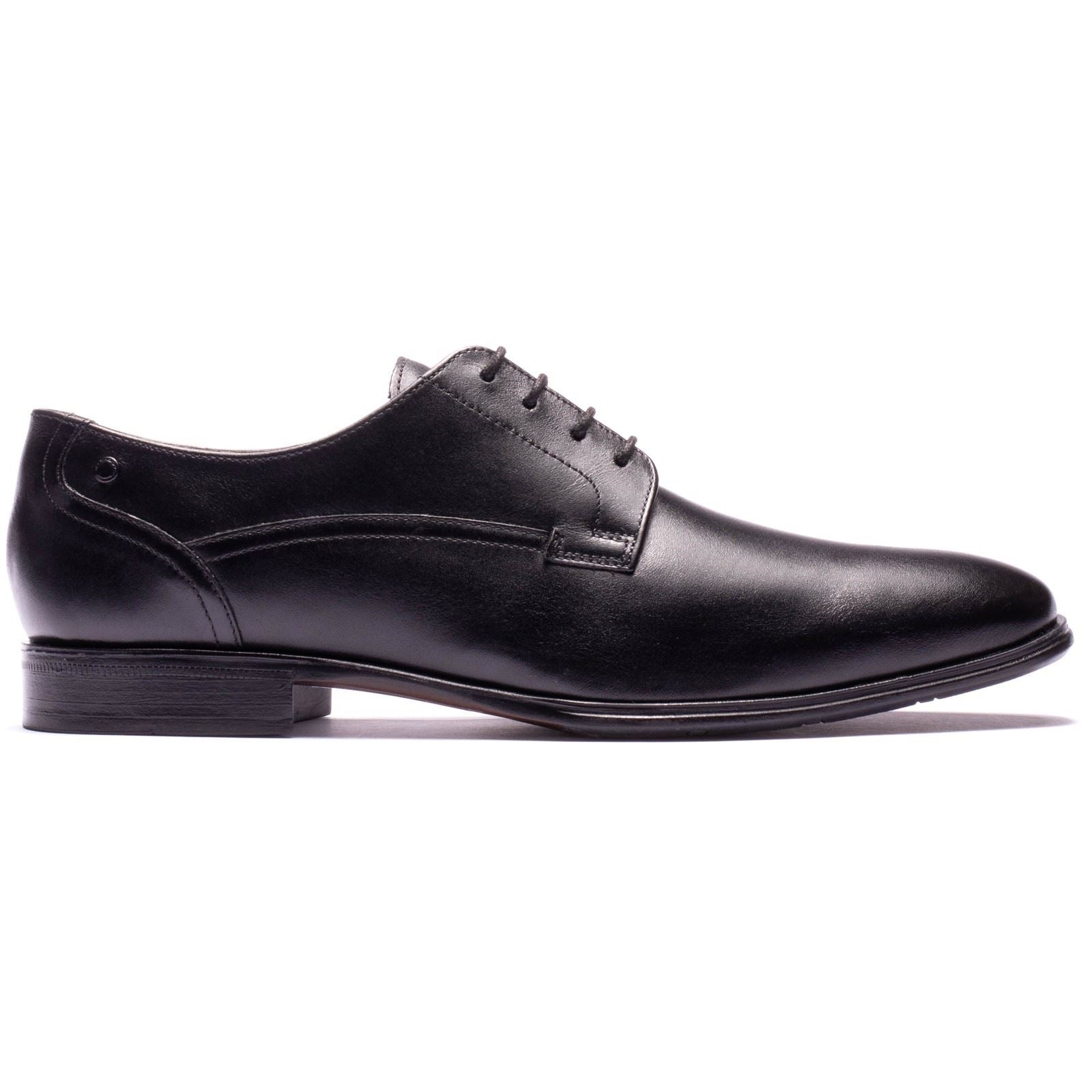 Base London Vance Leather Men's Black Derby Shoes