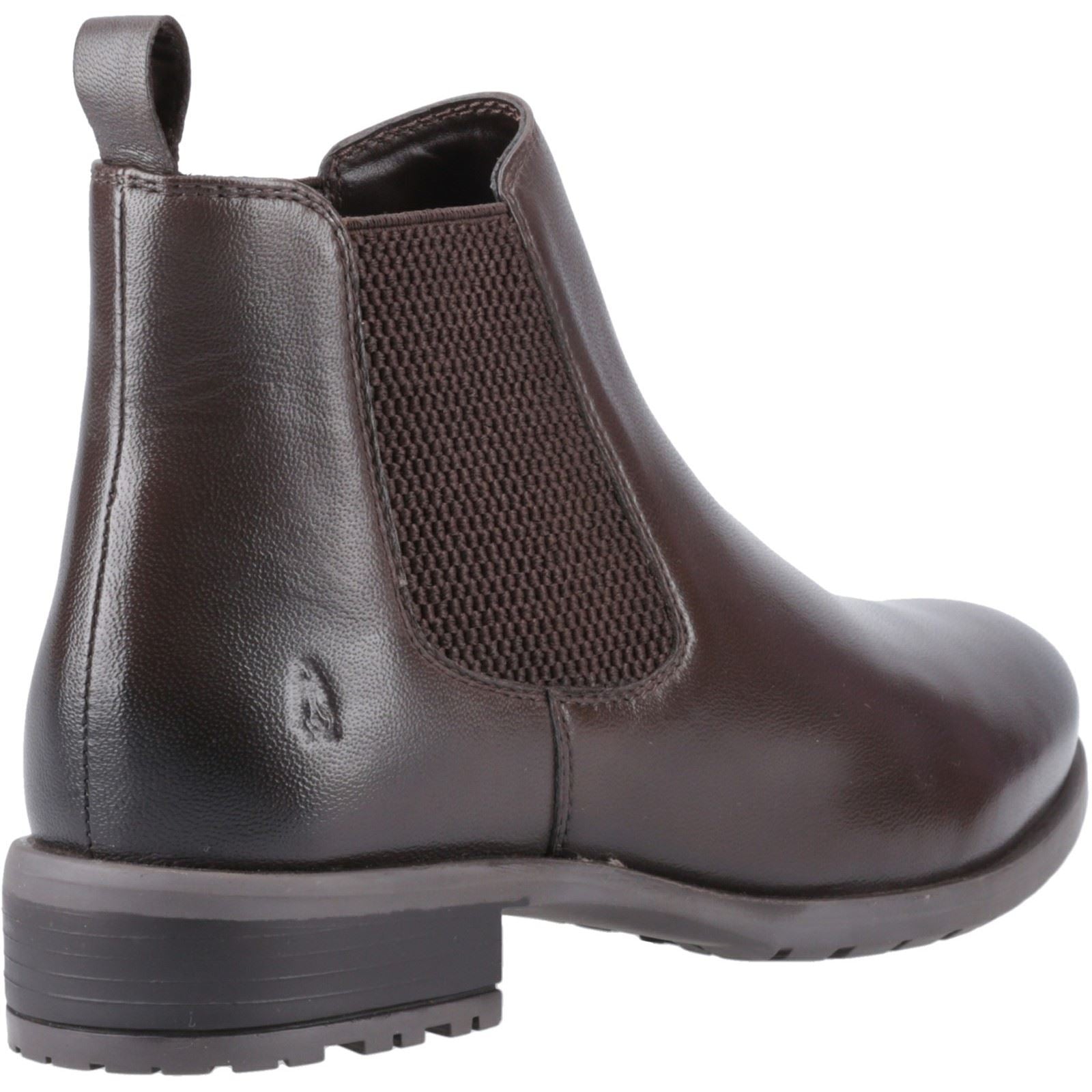 Hush Puppies Sammie Leather Women's Brown Flat Chelsea Boots