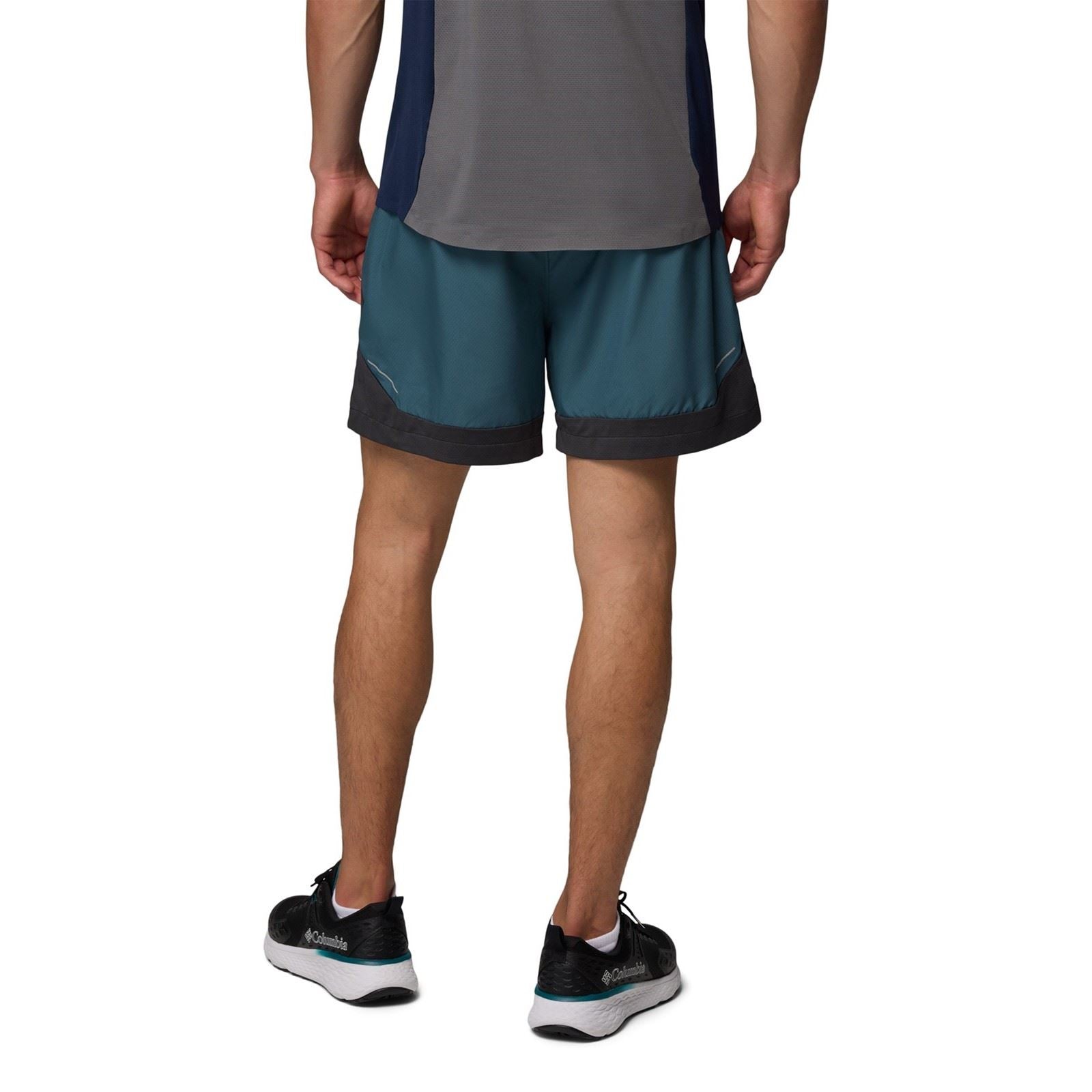 Columbia Three Pitch Polyester Men's Blue Activewear Shorts