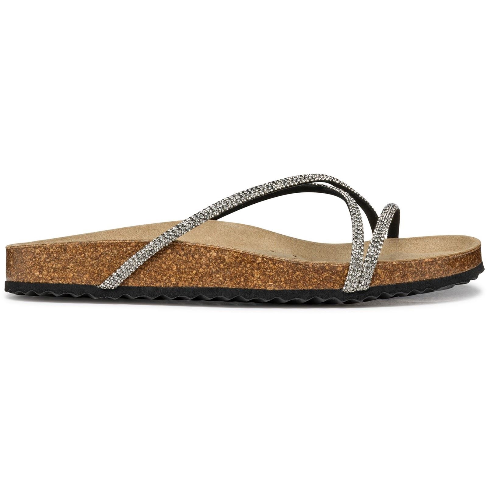 Geox D BRIONIA R Synthetic Women's Black/Silver Sandals
