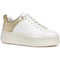 Geox D SPHERICA ECUB-2 Women's White/Light Gold Trainers