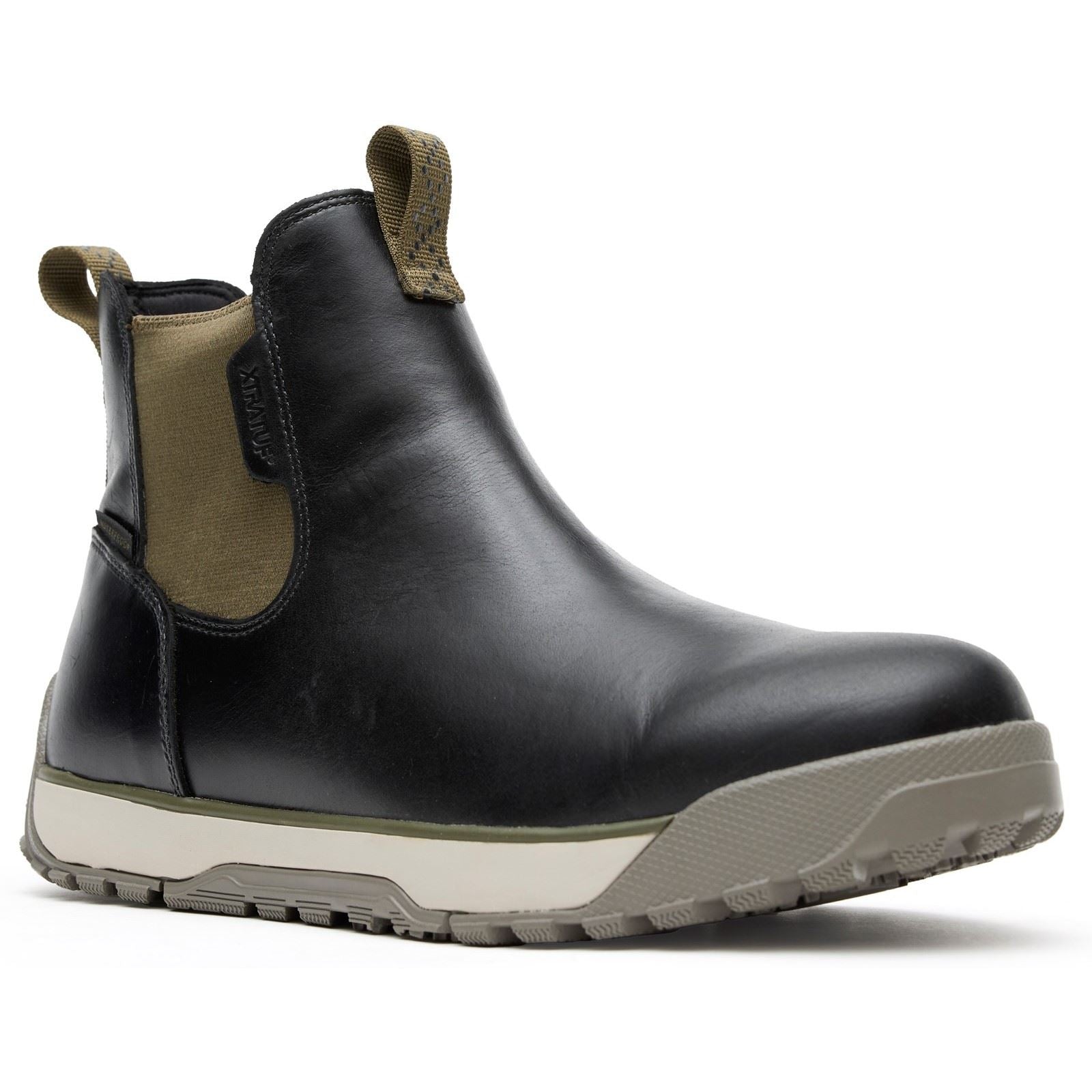Xtratuf Ankle Deck Leather Men's Pirate Black Wellington Boots
