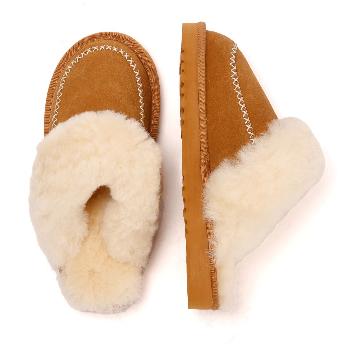 Osprey London The Celeste Suede Women's Chestnut Slippers